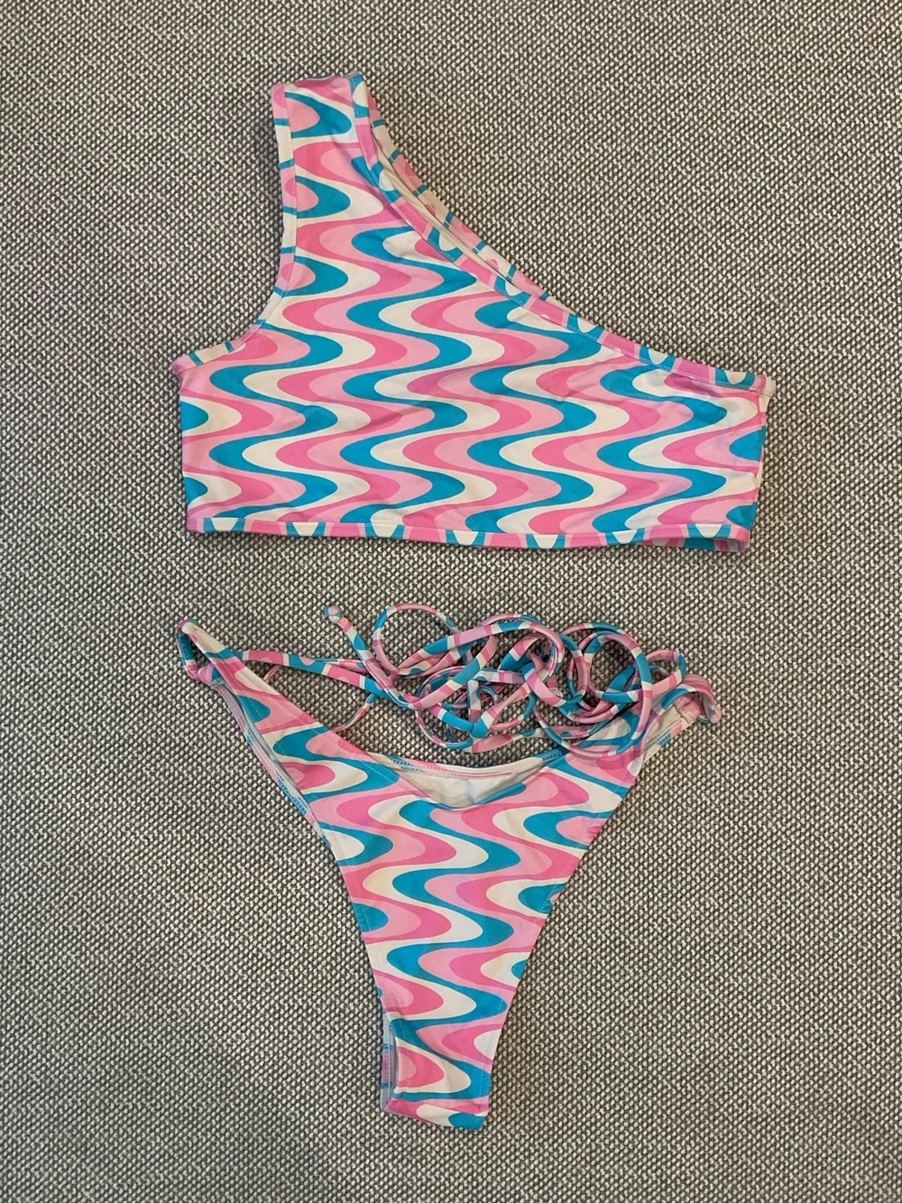 Frankies Bikinis X Wildflower Collab One Shoulder Bikini Set